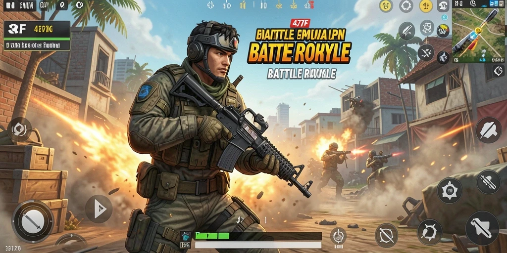 Tampilan gameplay menegangkan dalam 47F saat pertempuran berlangsung.