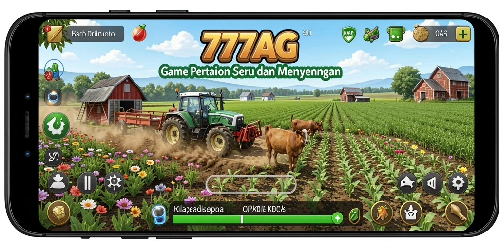Tampilan menarik dari gameplay pertanian di 777AG yang menyenangkan.