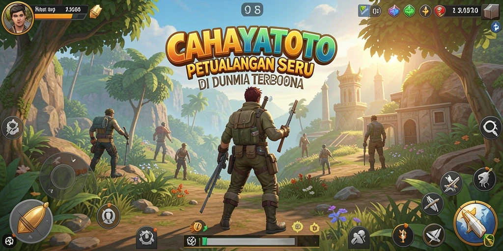 Screenshot gameplay CAHAYATOTO menampilkan petualangan seru di dunia terbuka.