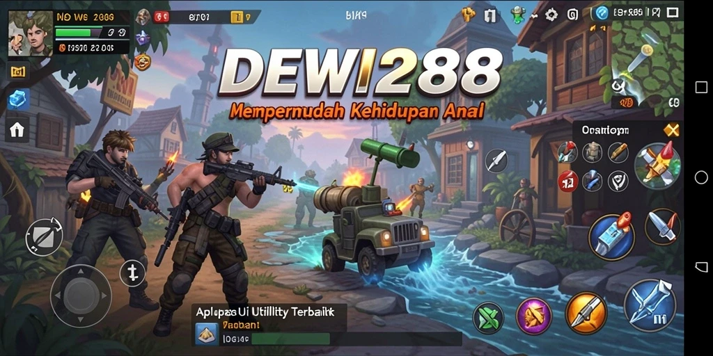 Tampilan antarmuka aplikasi DEWI288 yang intuitif dan menarik.