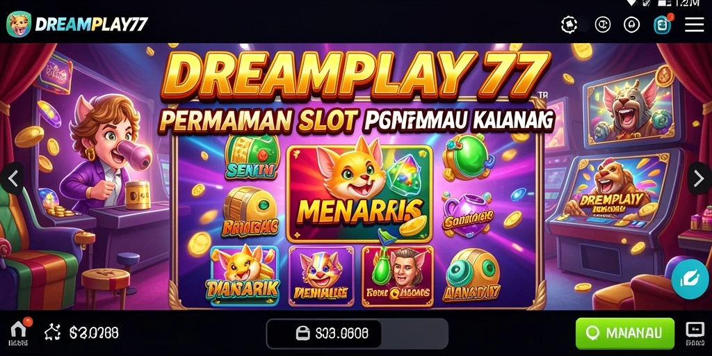 Tampilan menarik dari gameplay Slot di DREAMPLAY77.