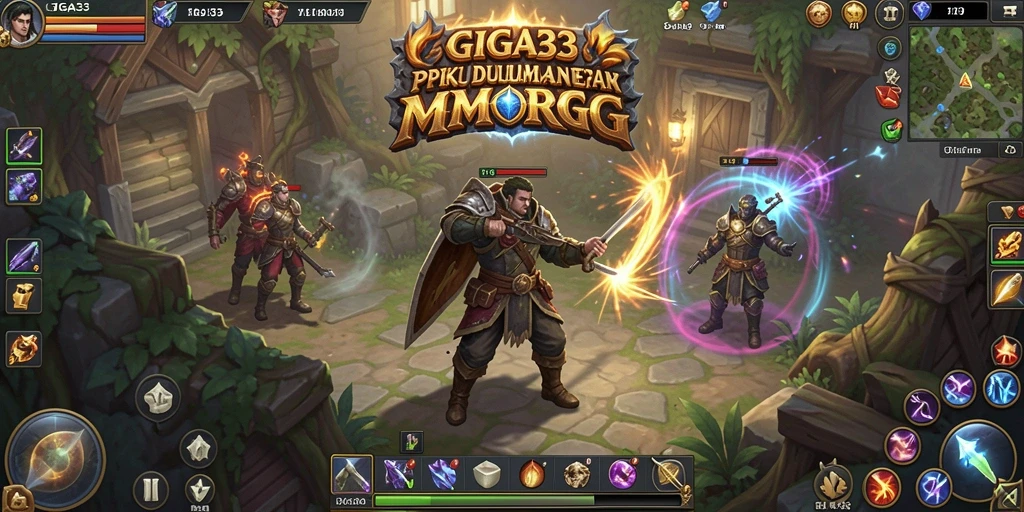 Tampilan gameplay GIGA33 dalam dunia MMORPG yang luas dan menarik.