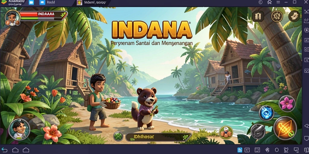 Tampilan gameplay INDAAA yang menyenangkan dan penuh warna.