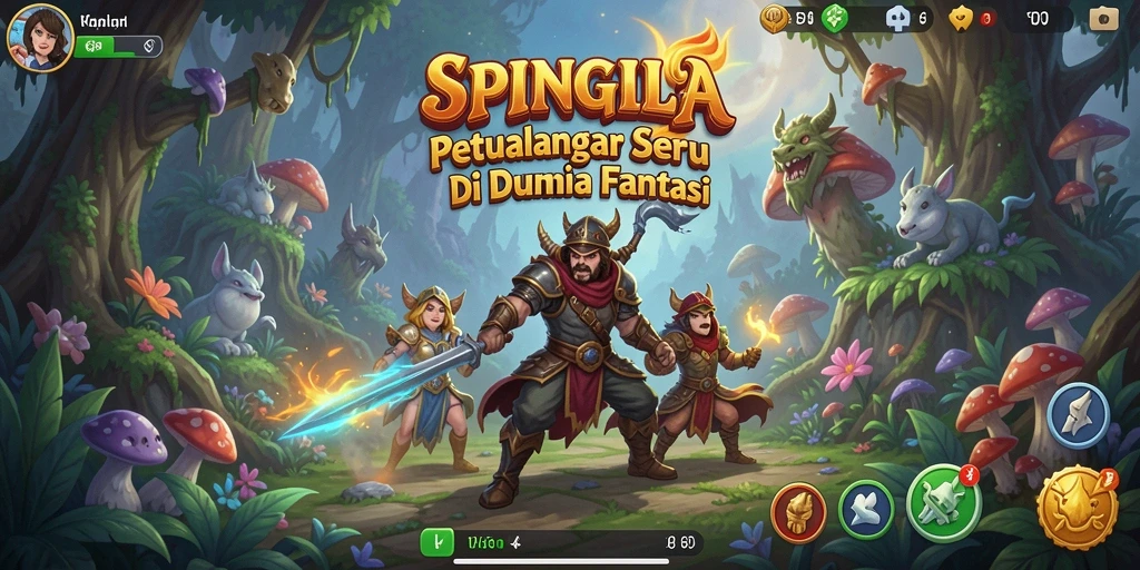 Tampilan gameplay SPINGILA yang mendebarkan dan penuh warna.