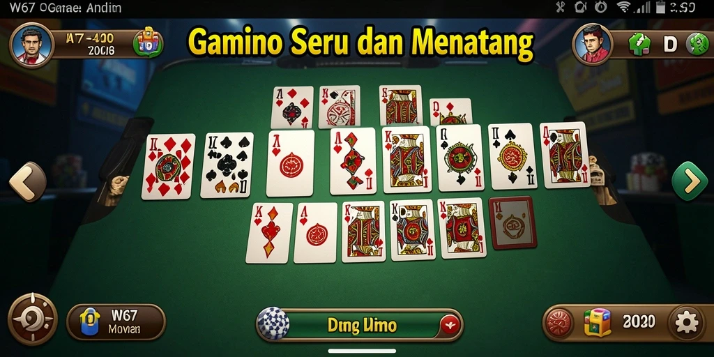 Tampilan gameplay seru W67 saat bermain Domino.