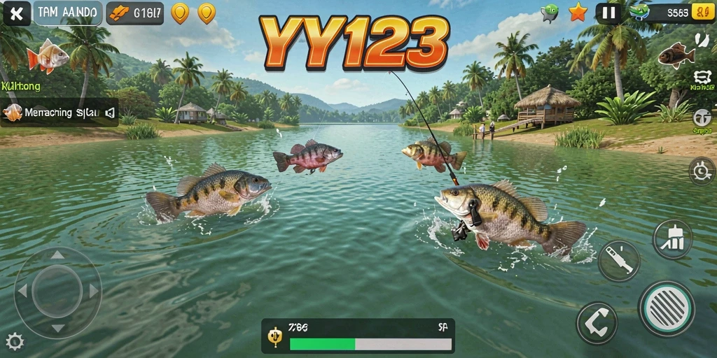 Tangkapan besar di permainan memancing YY123 yang menantang.